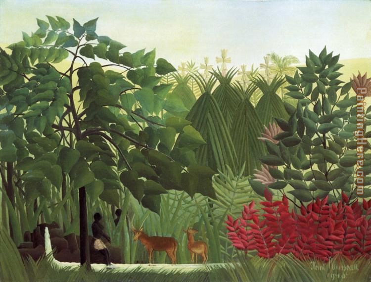 The Waterfall painting - Henri Rousseau The Waterfall art painting